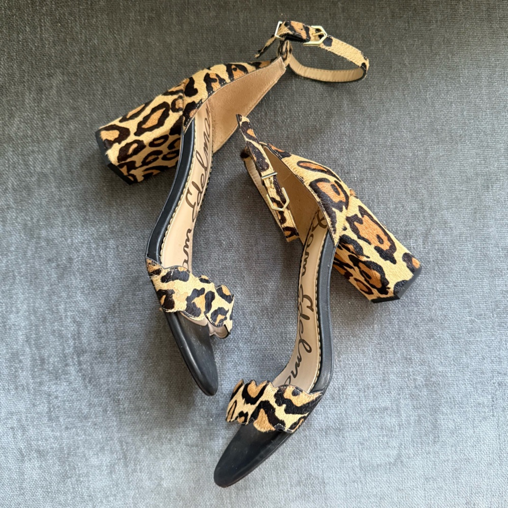 Sam Edelman Leopard Heeled Sandals